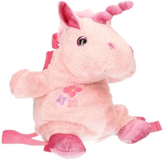 Rugzak - unicorn - Roze - zachte pluche - 33 x 18 cm - eenhoorn