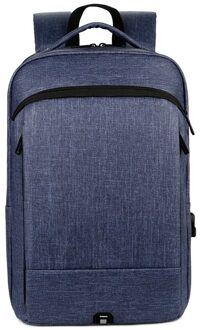 Rugzak Voor Mannen Business Wasachtige Lijm Multifunctionele Tas Voor Laptop 15 6 Usb Opladen Casual Waterdichte Rugzak man blauw