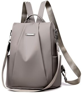 Rugzak Vrouwen Beknopte Anti Diefstal Rugzak Drie-Way Schooltas Waterdichte Schoudertas Voor Meisjes Tassen Rugzak Vrouwen Bagpack Grijs