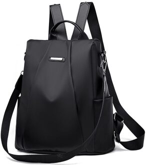 Rugzak Vrouwen Beknopte Anti Diefstal Rugzak Drie-Way Schooltas Waterdichte Schoudertas Voor Meisjes Tassen Rugzak Vrouwen Bagpack zwart