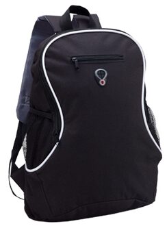 Rugzak - zwart - 21.5 liter - backpack met flessenhouder - schooltas - 40 cm