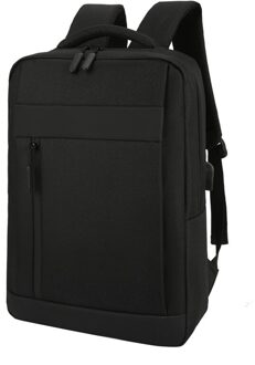 Rugzakken Voor Mannen Usb Opladen Waterdicht Oxford Doek Tas Voor Laptop 15 6 Multifunctionele Business Rugzak Mans zwart