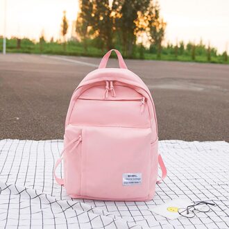 Rugzakken Willekeurige Levering Schooltas Effen Kleur Waterdichte Nylon Sac A Dos Casual Laptop Rugzak Anti Diefstal Vrouwelijke Mochilas Roze