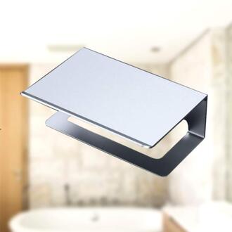 Ruimte Aluminium Houder Tissue Rollen Opslag Plank Wandmontage Mobiele Telefoon Opslag Rack Badkamer Accessoires (Zwart zoals getoond