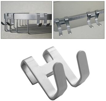 Ruimte Aluminium Metalen Deur Haak Punch-Gratis Wall Opknoping Haak Hanger Handdoekenrek Voor Thuis Badkamer Keuken Organizer