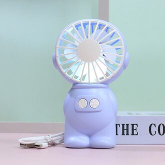 Ruimte Astronaut Nachtlampje Kleine Ventilator Student Cartoon Mini Handheld Met Power Bank En Zaklamp Functie