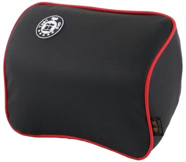 Ruimte Memory Foam Auto Lendensteun Auto Nekkussen Hoofdsteun Hoofd Terughoudendheid zwart en rood