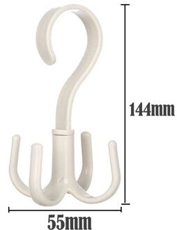 Ruimtebesparend Bag Holder Bag Hanger Kasten Kledingrek Graden Rotatie Schoenen Riem Sjaal Opknoping Rack Keuken Pot Pan Hanger Beige