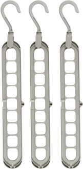 Ruimtebesparende Kledinghanger - 3x - kunststof - 30 cm - Kledingkasthanger