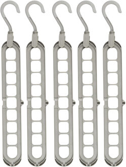 Ruimtebesparende Kledinghanger - 5x - kunststof - 30 cm - Kledingkasthanger