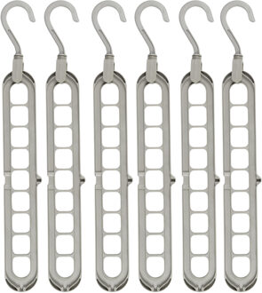 Ruimtebesparende Kledinghanger - 6x - kunststof - 30 cm - Kledingkasthanger