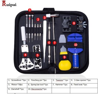 RUIPAI 14pc Horlogemaker Horloge Link Pin Remover Opener Repair Tool Kit Lente Bar Remover Horlogemaker Gereedschap