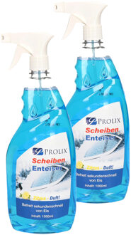 Ruitenontdooier spray - 2x - voor auto - 1L - antivries sprays - winter/vorst