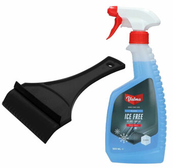 Ruitenontdooier spray - voor auto - 500 ml - antivries sprays - winter/vorst - incl. ijskrabber