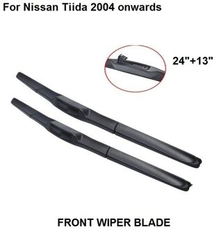 Ruitenwisser Voor Nissan Tiida 2004 vanaf 24 "+ 13" Auto Accessoires Auto Rubber Ruitenwisser