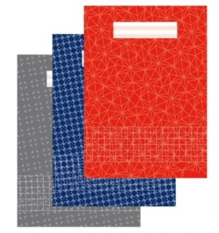 Ruitjes schrift - Set van 8x stuks - A4 - 10 mm ruitjes - schoolschrift - rekenschrift - zachte kaft