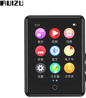 Ruizu M17 Full Touch Screen MP3 Speler Bluetooth 5.0 16Gb Muziekspeler E-Book Met Woordenboek Voor Student Engels Luisteren