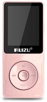 Ruizu X02 8Gb 1.8Inch MP3 MP4 Speler Ultra Dunne Hifi MP3 Audio Video Speler Met Stop Horloge Fm radio Recording E-book Functie Roze