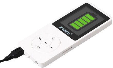 Ruizu X02 8Gb 1.8Inch MP3 MP4 Speler Ultra Dunne Hifi MP3 Audio Video Speler Met Stop Horloge Fm radio Recording E-book Functie wit