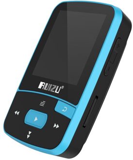 Ruizu X50 8Gb 1.5in MP3 MP4 Speler Hifi Lossless Geluidskwaliteit Bt Stappenteller Tf Card Fm Radio Recording E-book tijd Kalender Blauw