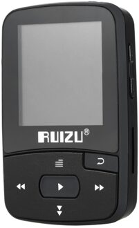 Ruizu X50 8Gb 1.5in MP3 MP4 Speler Hifi Lossless Geluidskwaliteit Bt Stappenteller Tf Card Fm Radio Recording E-book tijd Kalender zwart