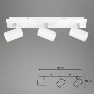 RUN Plafondlamp - 3 -lichts - Spots Draai en kantelbaar - GU10 - Wit