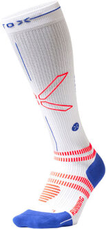 Running Compressie Sokken Dames wit/oranje - W1