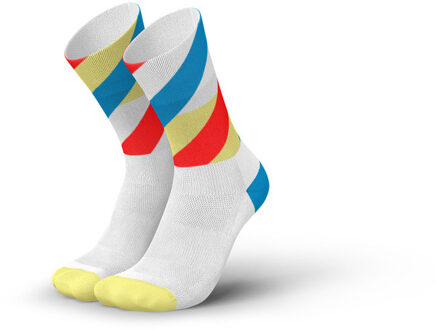 Running Loops Hoge Sokken wit/blauw - 35-38