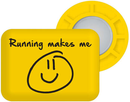 Running Makes Me Smile geel - ONE-SIZE
