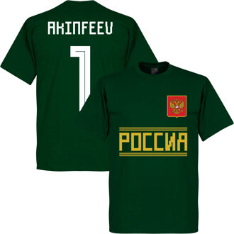 Rusland Akinfeev Keeper Team T-Shirt - Groen - S