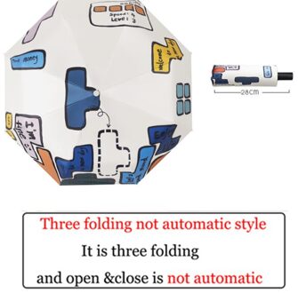 Rusland Game Opvouwbare Paraplu Regen Vrouwen Zwarte Coating Parasols Art Pocket Parasol Anti-Uv Paraguas Jongens Guarda Chuva 3fold not automatic