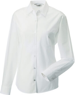 Russell Athletic Jerzees Dames/Dames Lange Mouw Zuiver Katoenen Werkoverhemd (Wit) - XS