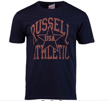 Russell Athletic Russel Athletic - Crewneck Tee - Heren Shirts Navy