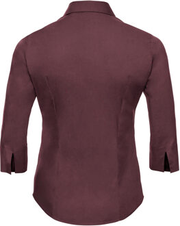 Russell Athletic Russell Collectie Dames/Dames 3/4 Mouw Easy Care Gevoelig overhemd (Haven) Kastanjebruin