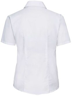 Russell Athletic Russell Collectie Dames/Dames Korte Mouw Easy Care Oxford Shirt (Wit) - 3XL