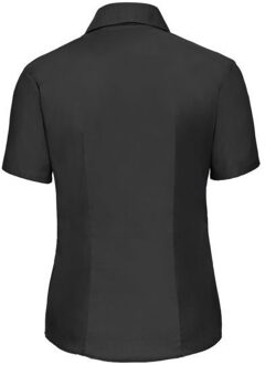 Russell Athletic Russell Collectie Dames/Dames Korte Mouw Easy Care Oxford Shirt (Zwart) - XL