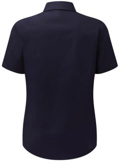 Russell Athletic Russell Collectie Dames/Dames Korte Mouwen Poly-Katoen Easy Care Poplin Shirt (Franse marine) Navy - 4XL