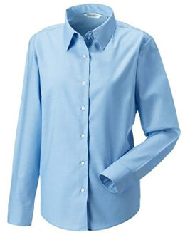 Russell Athletic Russell Collectie Dames/Dames Lange Mouw Easy Care Oxford Shirt (Oxford Blauw) - XS