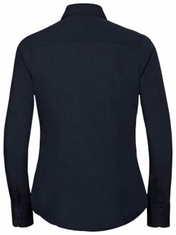 Russell Athletic Russell Collectie Dames/Dames Lange Mouwen Poly-Katoen Gemakkelijk Onderhoud Gepaste Poplin Shirt (Franse marine) Navy