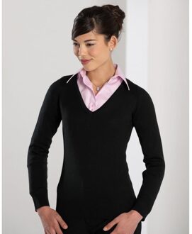 Russell Athletic Russell Collectie Dames/Dames V-hals gebreide trui (Zwart) - S