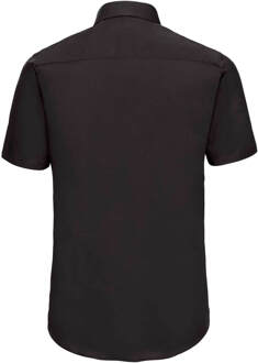 Russell Athletic Russell Collectie Heren Korte Mouw Easy Care Gevoelig Overhemd (Zwart) - 15.5 inch