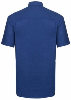 Russell Athletic Russell Collectie Heren Korte Mouw Easy Care Oxford Shirt (Helder Koninklijk) Navy/blauw - 15 inch