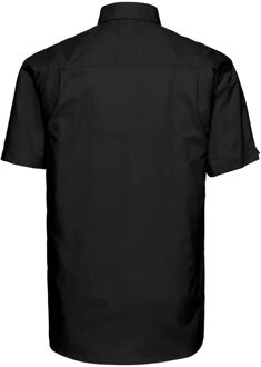 Russell Athletic Russell Collectie Heren Korte Mouw Easy Care Oxford Shirt (Zwart) - 18.5 inch
