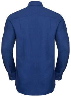 Russell Athletic Russell Collectie Heren Lange Mouw Easy Care Oxford Shirt (Helder Koninklijk) Navy/blauw - 17.5 inch