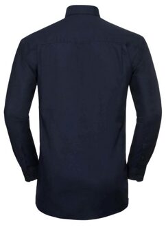 Russell Athletic Russell Collectie Heren Lange Mouw Easy Care Oxford Shirt (Heldere marine) Navy/blauw