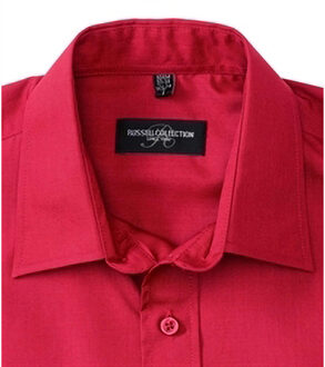 Russell Athletic Russell Collectie Herenshirt met lange mouwen (Klassiek rood) - 15.5 inch