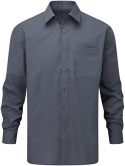 Russell Athletic Russell Collectie Herenshirt met lange mouwen (Konvooi Grijs) Donkergrijs - 18.5 inch