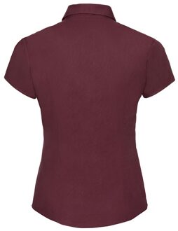 Russell Athletic Russell Collection Dames/Dames Easy-Care Getailleerd overhemd met korte mouwen (Haven) Kastanjebruin