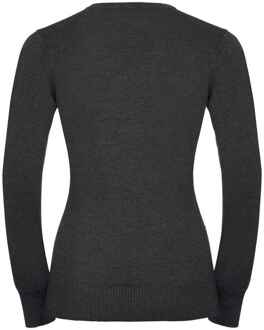 Russell Athletic Russell Collection Dames/Dames Marl V Hals Sweatshirt (Houtskool) - 2XS