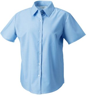 Russell Athletic Russell Collection Dames/Dames Oxford Overhemd Met Korte Mouwen (Oxford Blauw) - XS